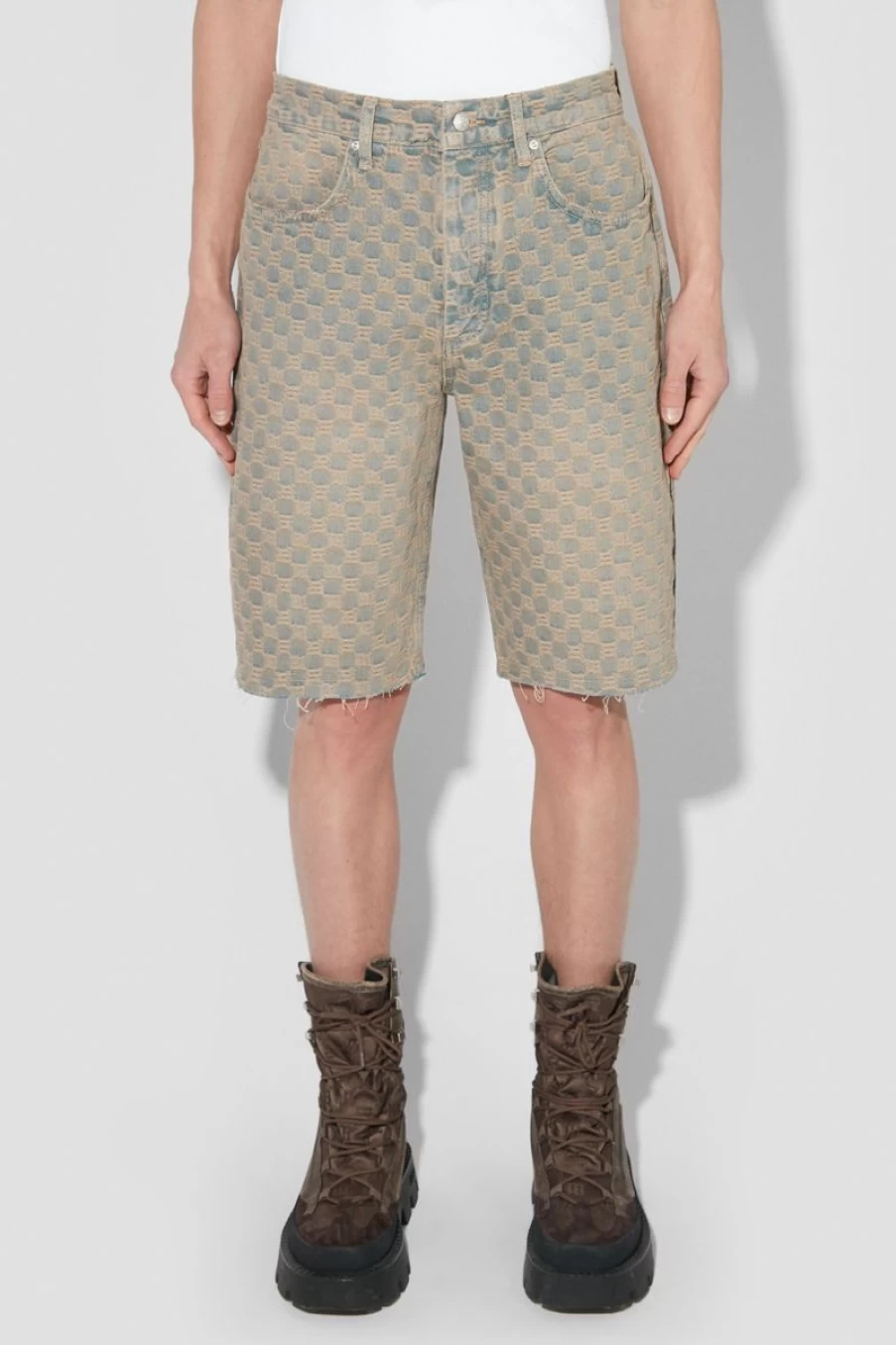 MISBHV Jacquard Denim Monogram Shorts Blue Online