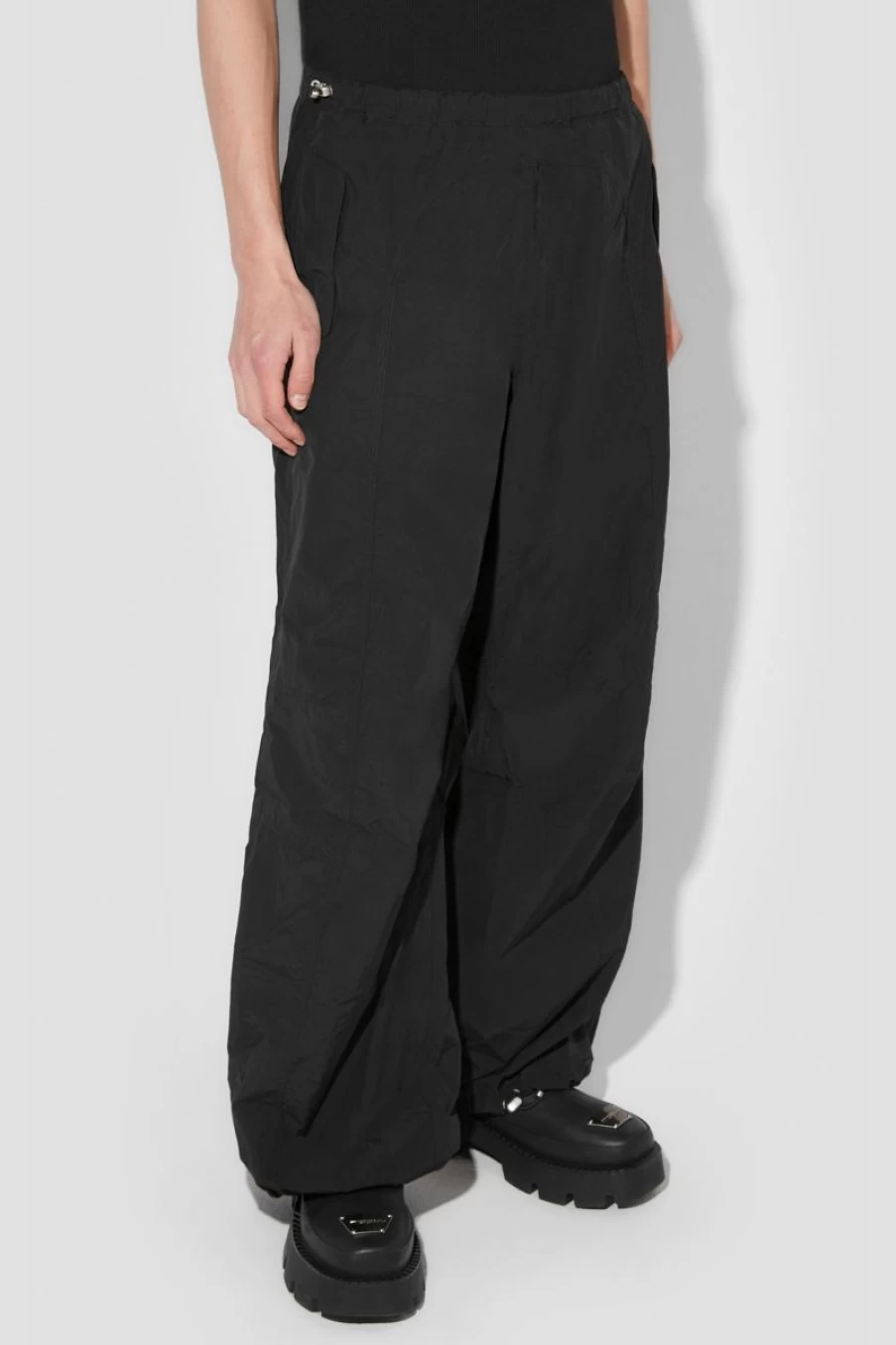 MISBHV Crushed Nylon Parachute Trousers Black Best
