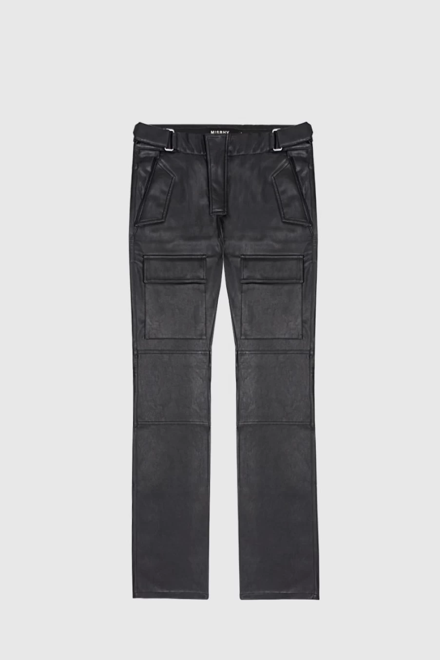 MISBHV Matte Faux Leather Moto Trousers Black Hot