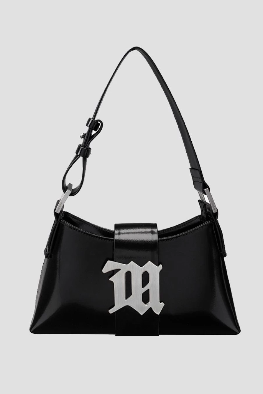 MISBHV Leather Shoulder Bag Medium Black Hot