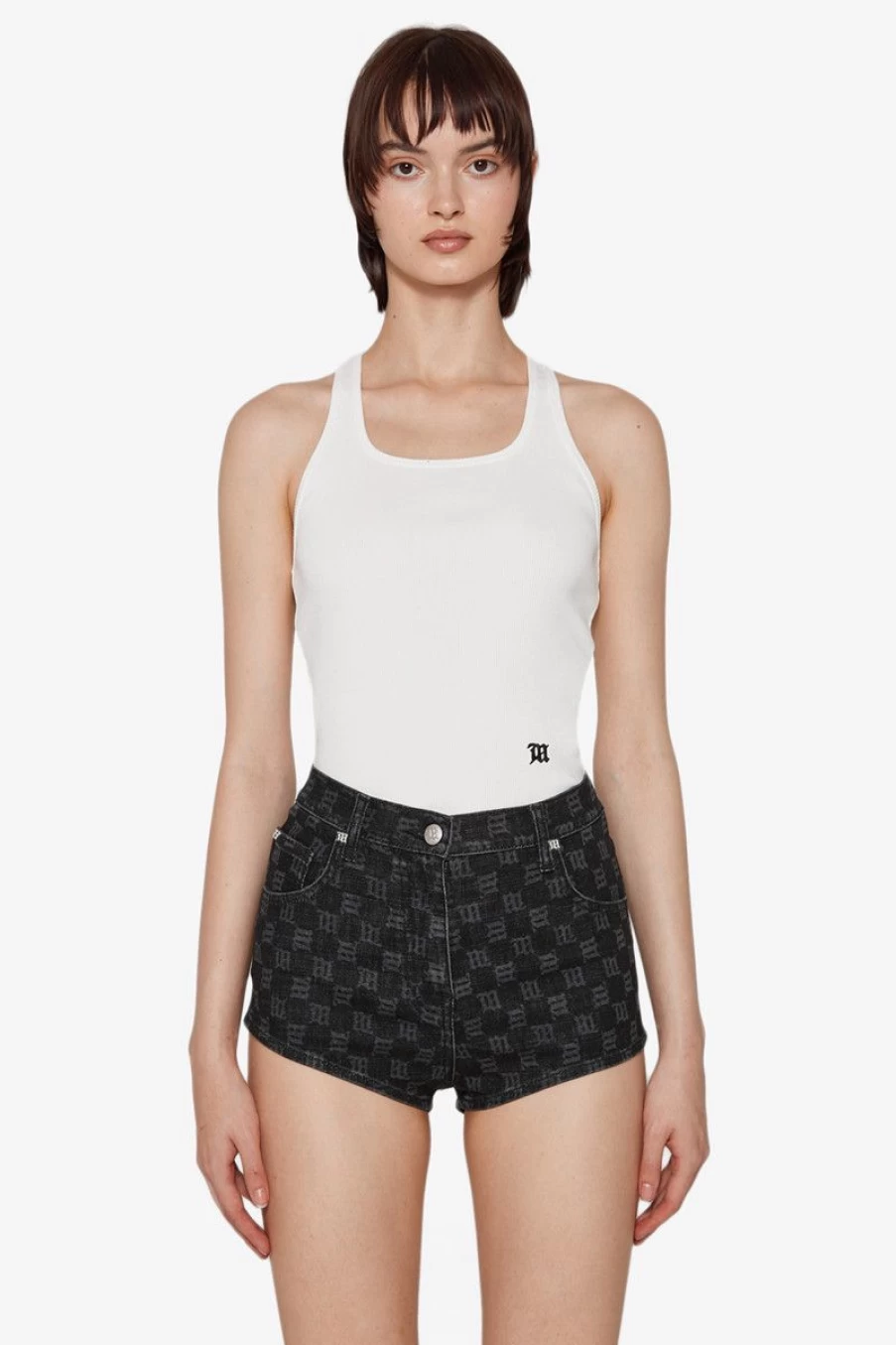 MISBHV Denim Monogram Mini Shorts Black Best