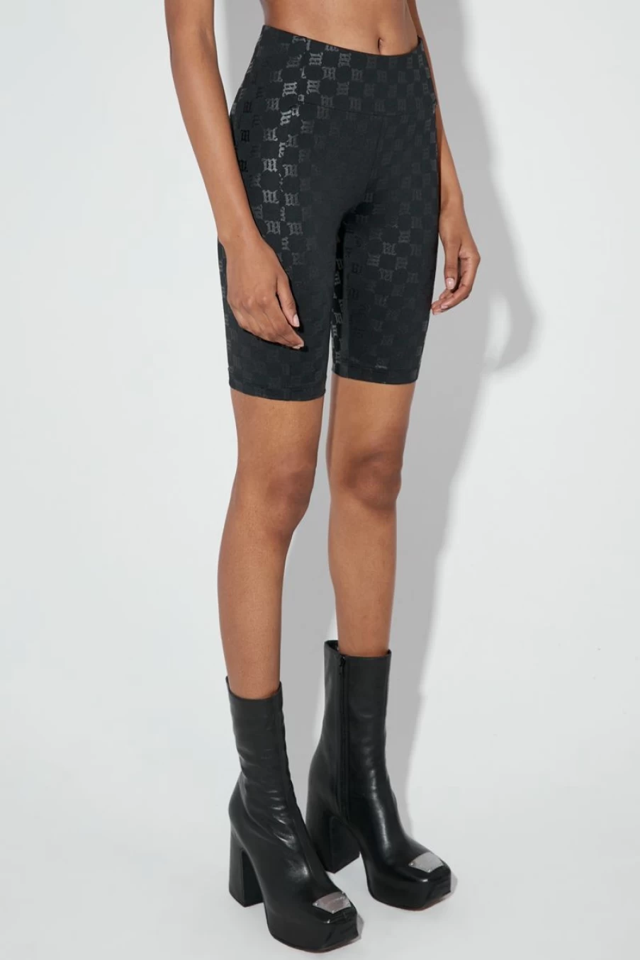MISBHV Monogram High Waisted Biker Shorts Black Hot