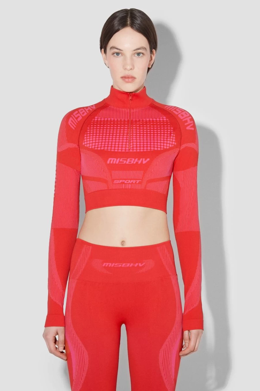MISBHV Sport Europa Cropped Quarter-Zip Longsleeve Coral Red Best
