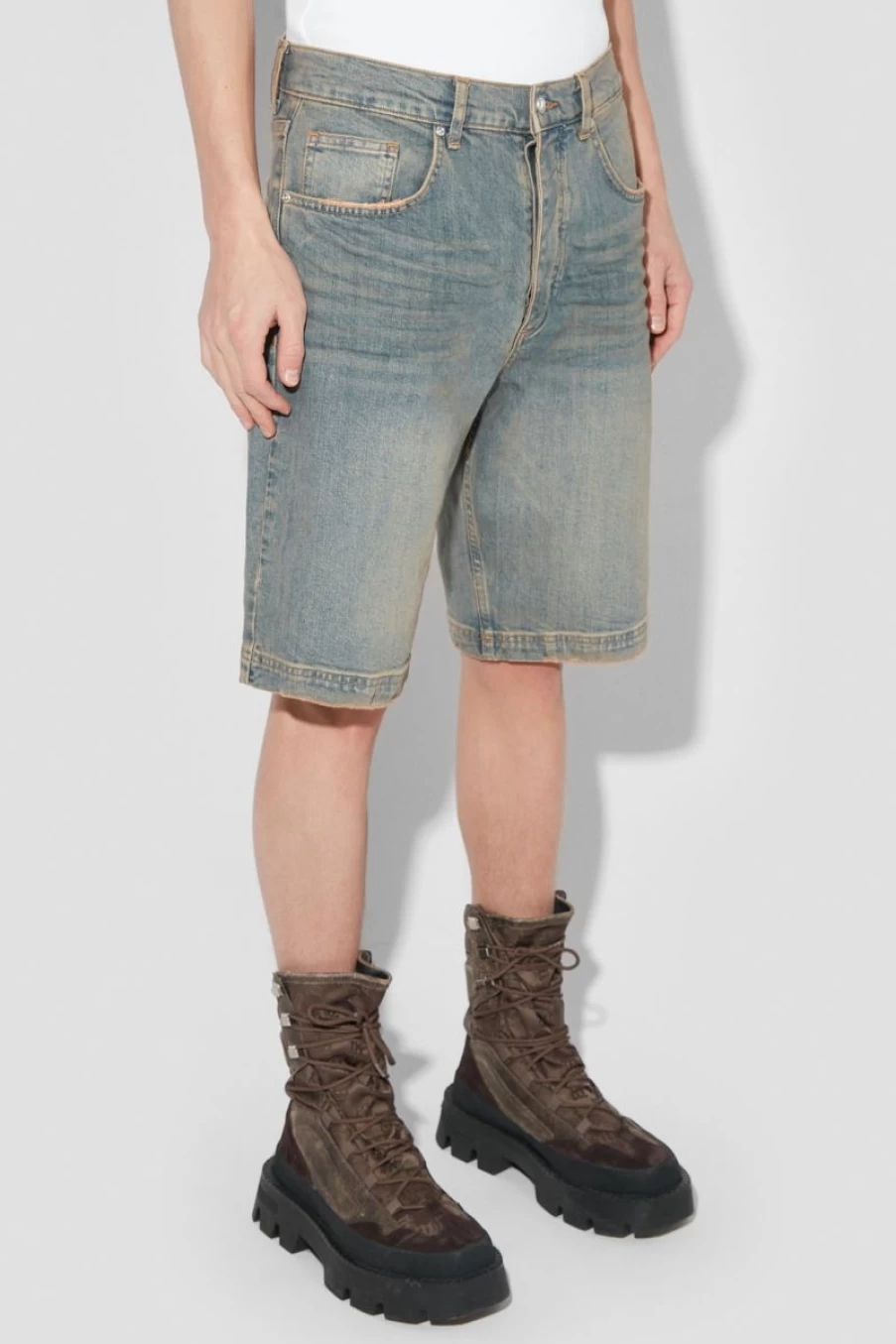 MISBHV Sunset Wash Baggy Denim Shorts Blue Online