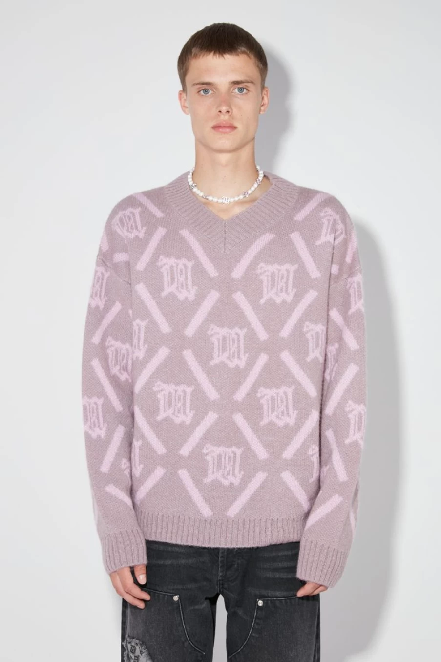 MISBHV M Argyle Knit SmoHot Pink Hot