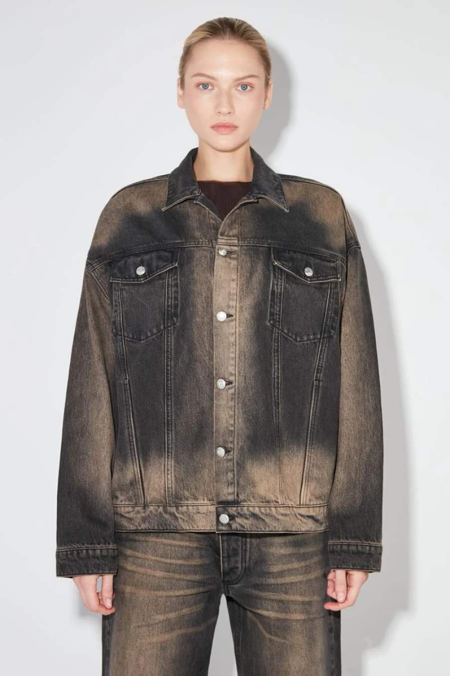 MISBHV 2000 Denim Trucker Jacket Black/Brown Wholesale